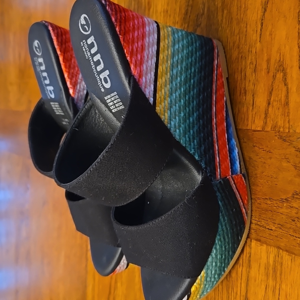 Colorful Wedge Sandals - Picture 3 of 11